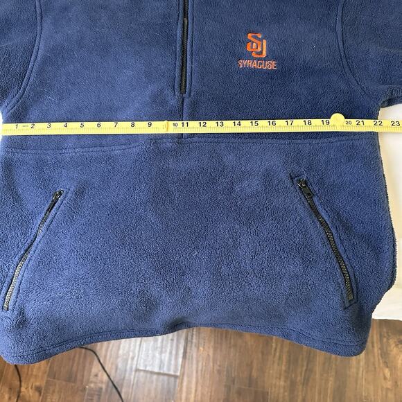 Syracuse University Women M Blue 1/2 zip Fleece with Orange embroidery - Picture 4 of 8
